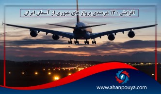 افزایش 130 درصدی پروازهای عبوری از آسمان ایران