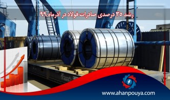 رشد 35 درصدی صادرات فولاد در آذر ماه 99