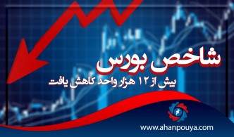 شاخص بورس بیش از 12 هزار واحد کاهش یافت