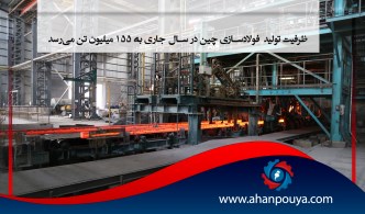 ظرفیت فولاد سازی چین در سال جاری به 155 میلیون تن میرسد