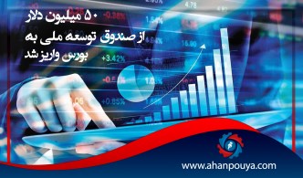 50 میلیون دلار از صندوق توسعه ملی به بورس واریز شد