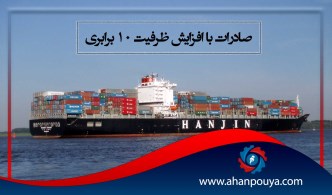 صادرات با افزایش ظرفیت 10 برابری