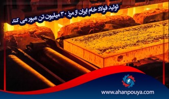 تولید فولاد خام ایران از مرز ۳۰ میلیون تن عبور می کند