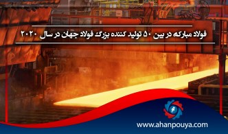 فولاد مبارکه در بین 50 تولید کننده بزرگ فولاد جهان در سال 2020