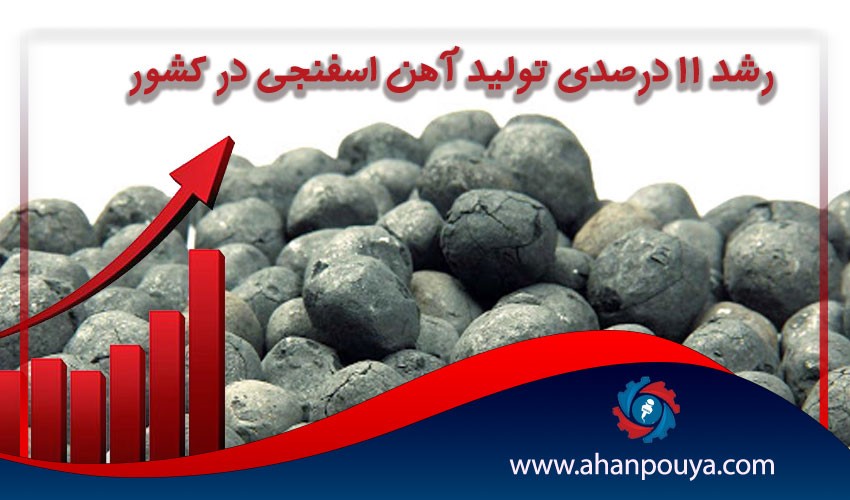 رشد ۱۱ درصدی تولید آهن اسفنجی در کشور