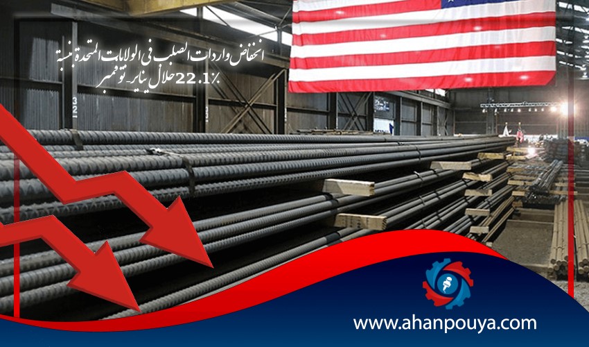 انخفاض واردات الصلب في الولايات المتحدة بنسبة 22.1٪ خلال يناير –  نوفمبر