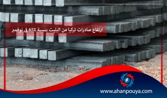 ارتفاع صادرات تركيا من البليت بنسبة 65٪ في نوفمبر
