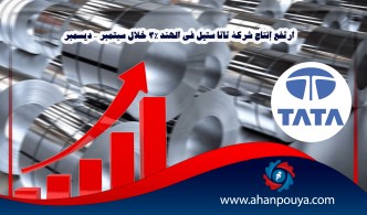 ارتفع إنتاج شركة تاتا ستيل في الهند 3% خلال سبتمبر – ديسمبر