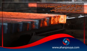 إنتاج أكثر من 23 مليون سبيكة و 16.6 مليون طن من منتجات الصلب