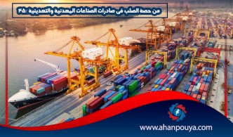 45٪ من حصة الصلب في صادرات الصناعات المعدنية والتعدينية