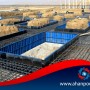 صب الخرسانة في أساسات البناء