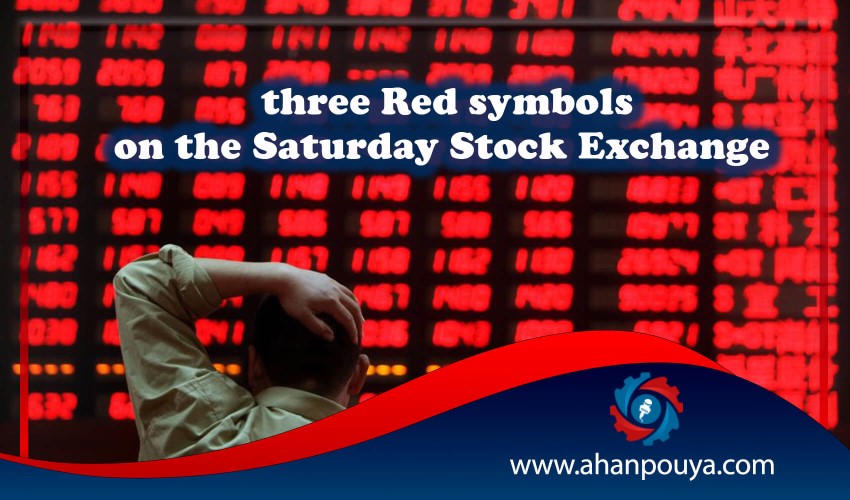 Three Red symbols on the Saturday Stock Exchange