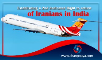 Establishing a second dedicated flight to the return of Iranians in India