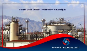 Iranian cities benefit from 98 % of natural gas